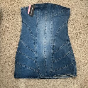 PrettyLittleThing Denim Dress